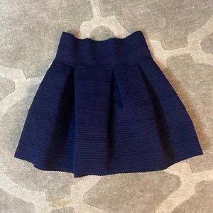 Women's H&M Blue Ribbed Mini Skirt